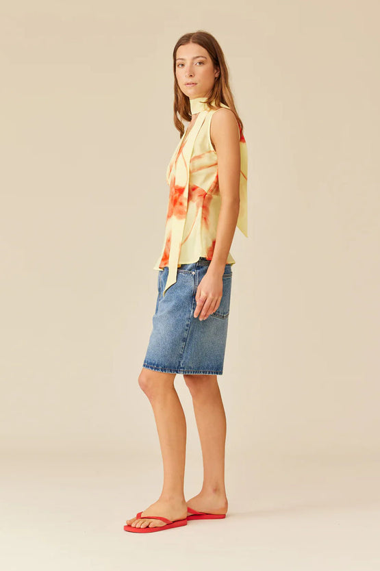 Ruby Gloria Sleeveless Top - Sunrise Floral