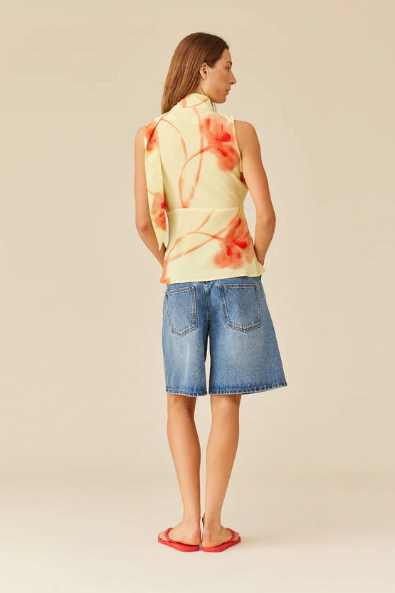 Ruby Gloria Sleeveless Top - Sunrise Floral