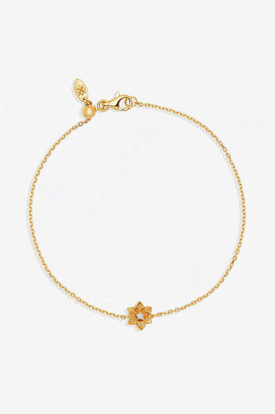 By Charlotte Bloom Within Lotus Bracelet - Gold