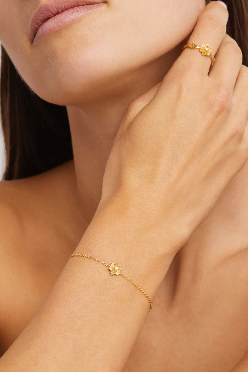 By Charlotte Bloom Within Lotus Bracelet - Gold