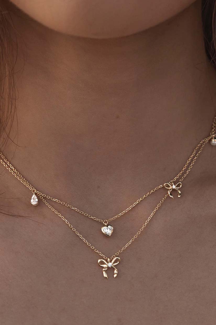 By Charlotte Forever More Bow Necklace - Gold
