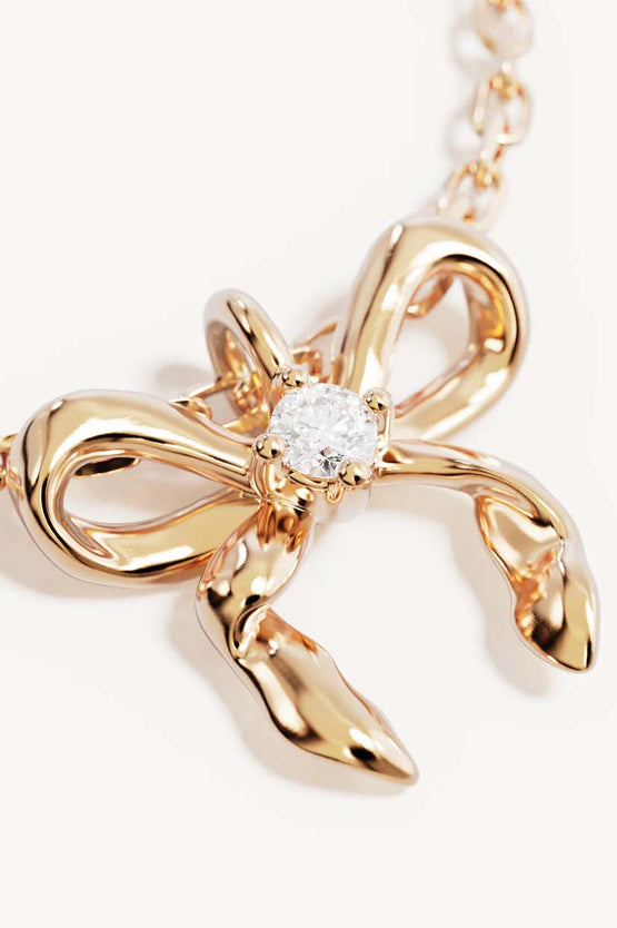 By Charlotte Forever More Bow Necklace - Gold