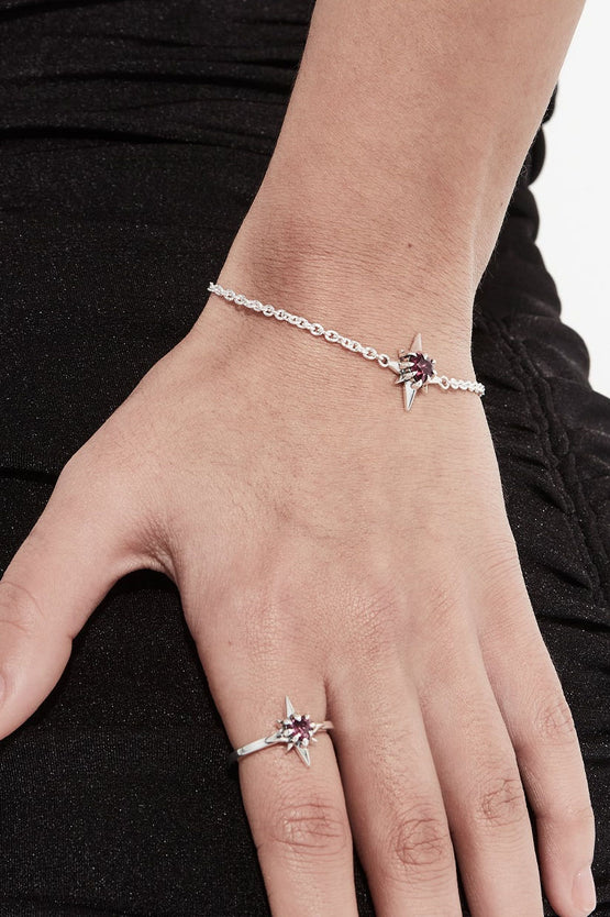 Stolen Girlfriends Club Gothic Star Bracelet - Silver