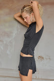 Peachy Den Kylie Button Top - Graphite