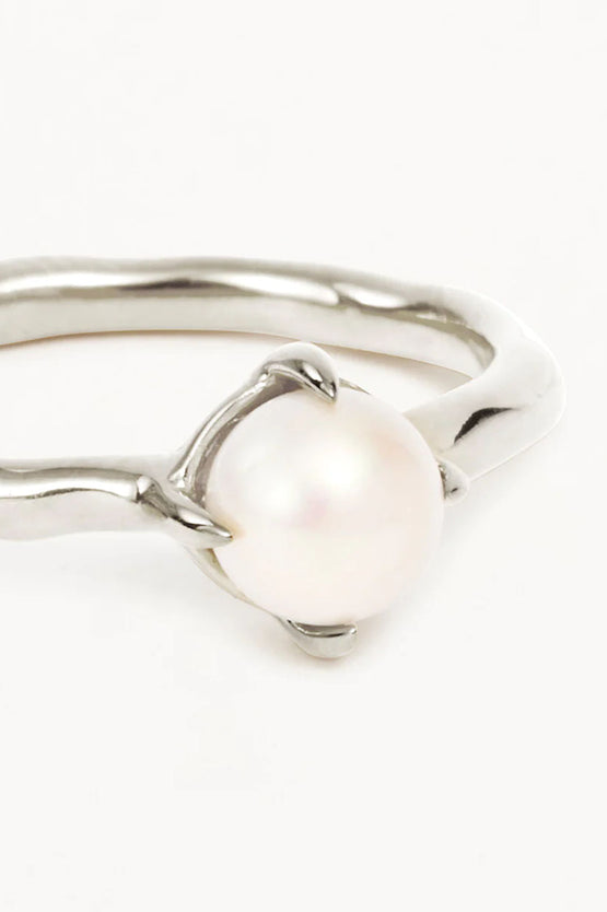 By Charlotte Endless Grace Pearl Ring - Silver