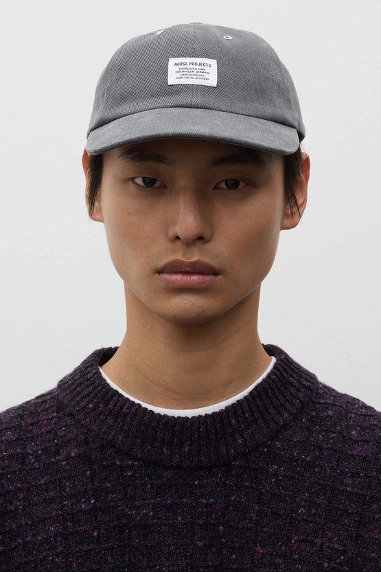 Norse Projects Bull Twill Denim 6-Panel Cap – Graphite