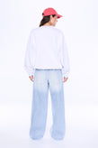 Ena Pelly Mila Oversized Sweater - White Marle
