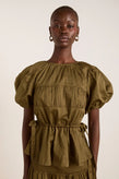 Damson Madder Hadley Blouse - Olive Satin