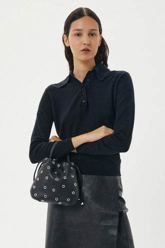 Brie Leon Halle Eyelet Bag - Black