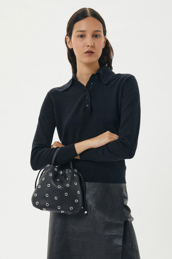 Brie Leon Halle Eyelet Bag - Black