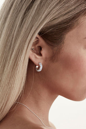 Stolen Girlfriends Club Halo Cluster Earring - Blue Lace Agate