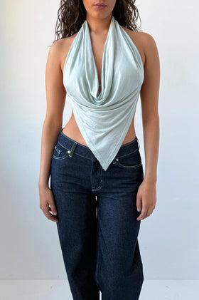 Peachy Den Blanche Halter Top - Mist