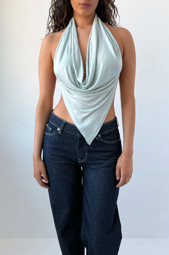 Peachy Den Blanche Halter Top - Mist