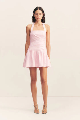 Shona Joy Gigi Halter Mini Dress - Sakura