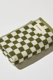 House Of Nunu Hand Towel - Olive Green Check