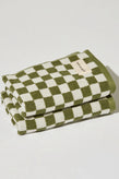 House Of Nunu Hand Towel - Olive Green Check