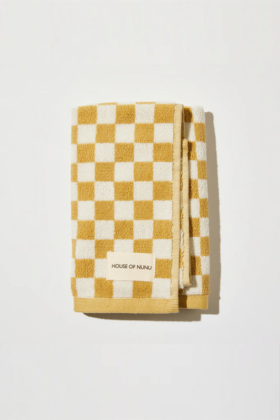 House Of Nunu Hand Towel - Yellow Check