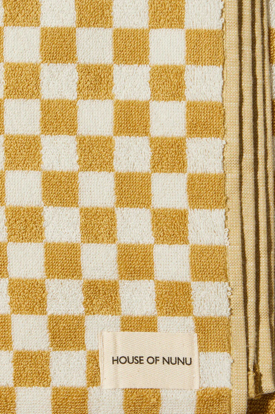 House Of Nunu Hand Towel - Yellow Check