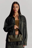 Brie Leon Harlow Slouch Baguette Bag - Khaki Nappa