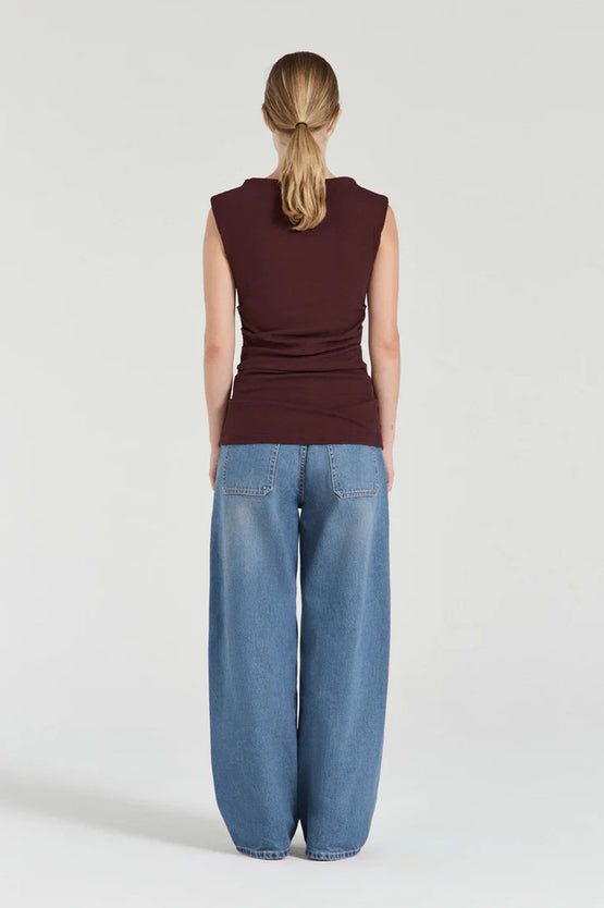 Friends With Frank Harlow Top - Burgundy