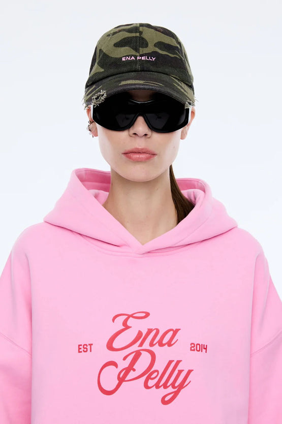 Ena Pelly Distressed Camo Cap - Washed Camo
