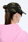 Ena Pelly Distressed Camo Cap - Washed Camo