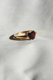 Meadowlark Heart Jewel Ring - Gold Thai Garnet