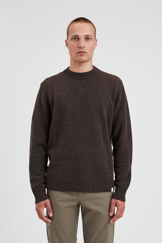 Norse Projects Standard Merino Lambswool Sweater - Heartland Brown