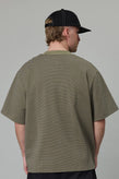 Just Another Fisherman Heavy Shore Tee - Khaki Stripe