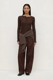 Assembly Nora Merino Wool Henley - Ganache