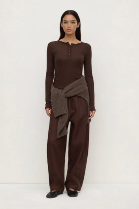 Assembly Nora Merino Wool Henley - Ganache