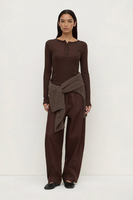 Assembly Nora Merino Wool Henley - Ganache