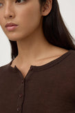 Assembly Nora Merino Wool Henley - Ganache