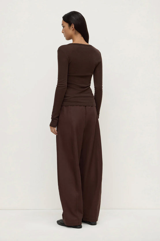 Assembly Nora Merino Wool Henley - Ganache