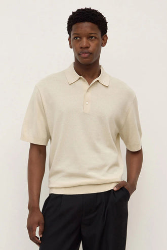 Assembly Henry Knit Polo - Limestone