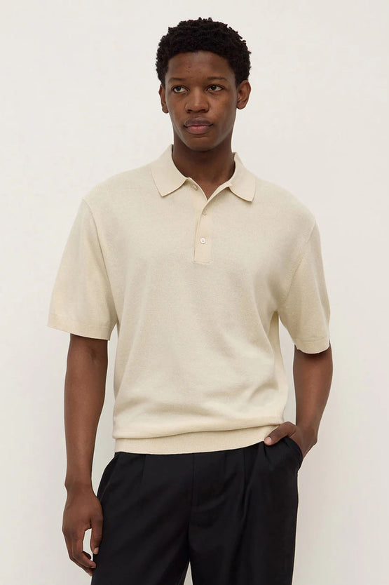 Assembly Henry Knit Polo - Limestone