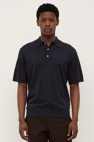 Assembly Henry Knit Polo - True Navy