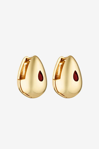 Porter Jewellery Heritage Huggies - Garnet