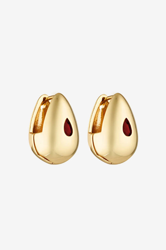 Porter Jewellery Heritage Huggies - Garnet
