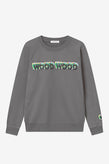 Wood Wood Hester Logo Sweat - Granite Grey