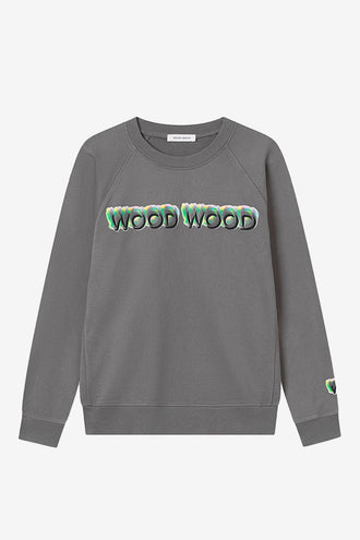 Wood Wood Hester Logo Sweat - Granite Grey