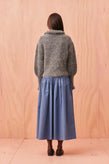Ruby Matilda High Neck Sweater - Grey Marle