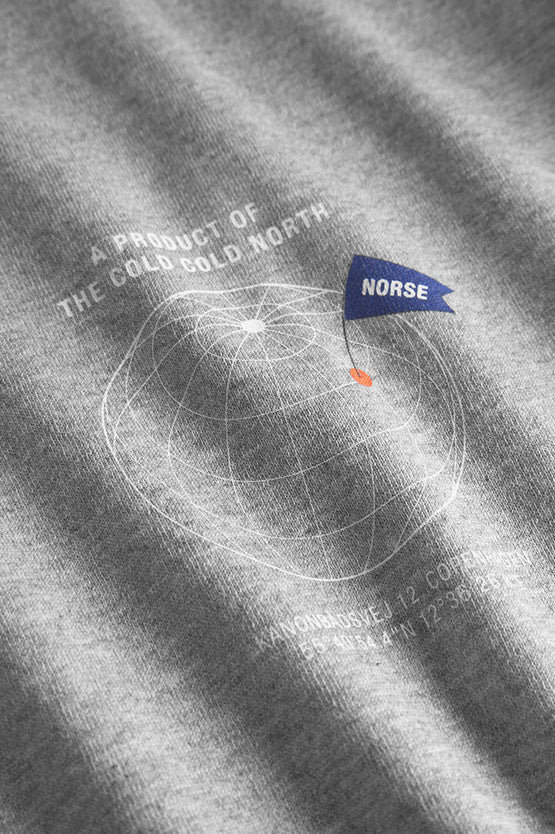 Norse Projects Holger Globe T-Shirt - Grey