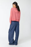 Sylvester Stripey Hoodie - Red White
