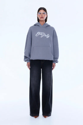Ena Pelly Cassive Oversized Hoodie - Grey