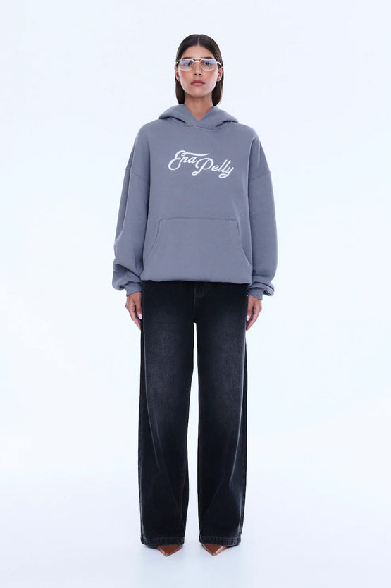 Ena Pelly Cassive Oversized Hoodie - Grey