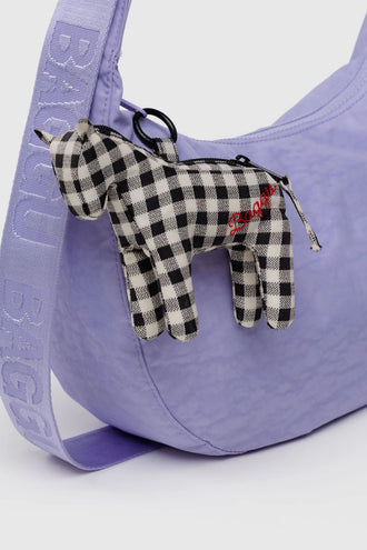 Baggu Horse Charm - Black White Gingham