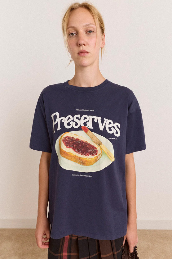 Damson Madder Houses Preserves Tee - Navy