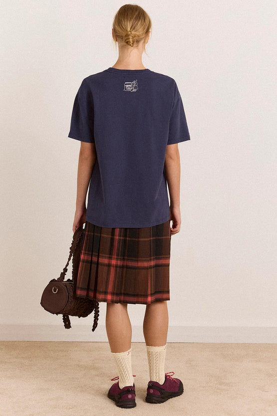 Damson Madder Houses Preserves Tee - Navy