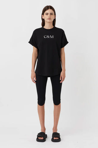 Camilla and Marc Huntington C&M Tee - Black With White